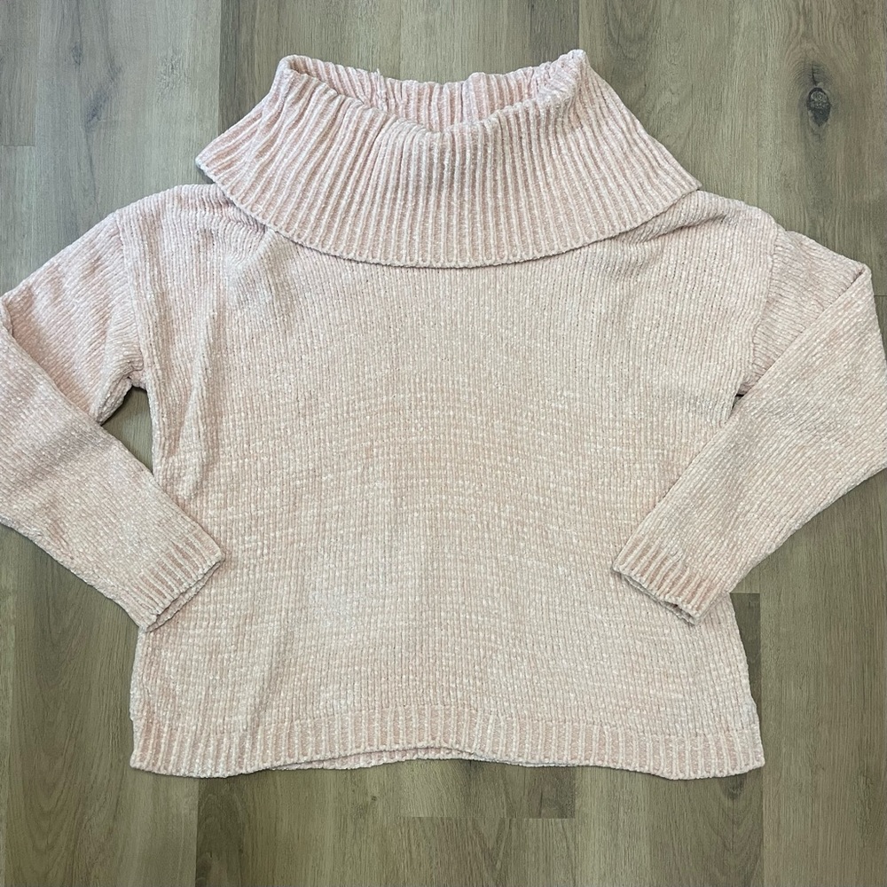 Michael Kors Rose Water Pink Cowl Neck Sweater in Size XL